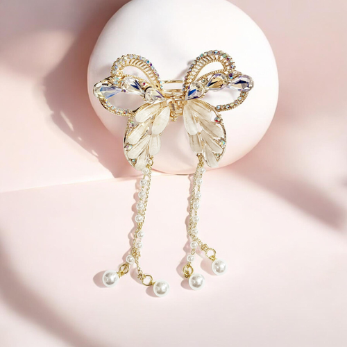 کلیپس نگین دار مجلسی مدل پروانه