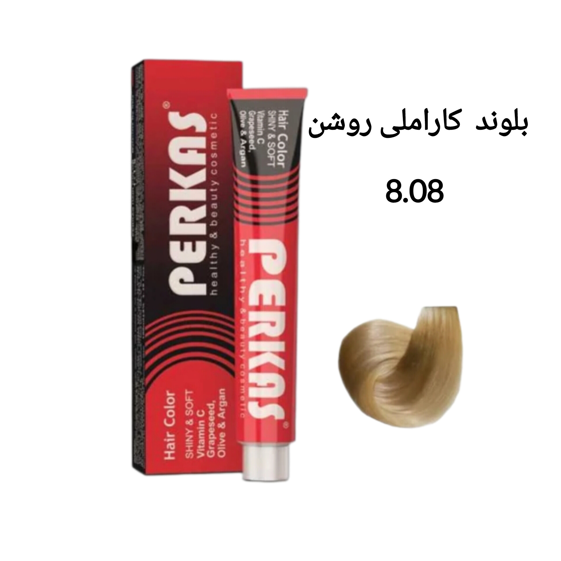 رنگ موی پرکاس شماره 8.08 بلوند کاراملی روشن
