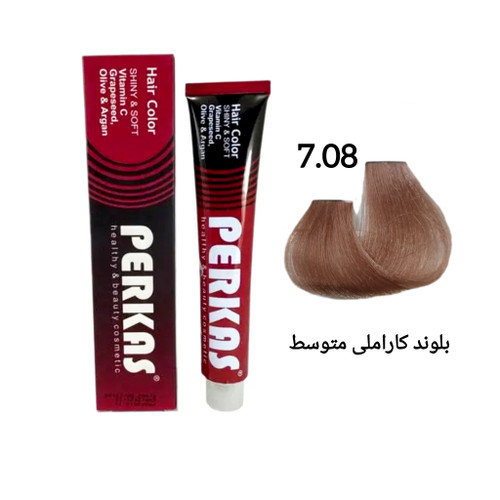 رنگ موی بلوند کاراملی متوسط پرکاس شماره ۷.۰۸