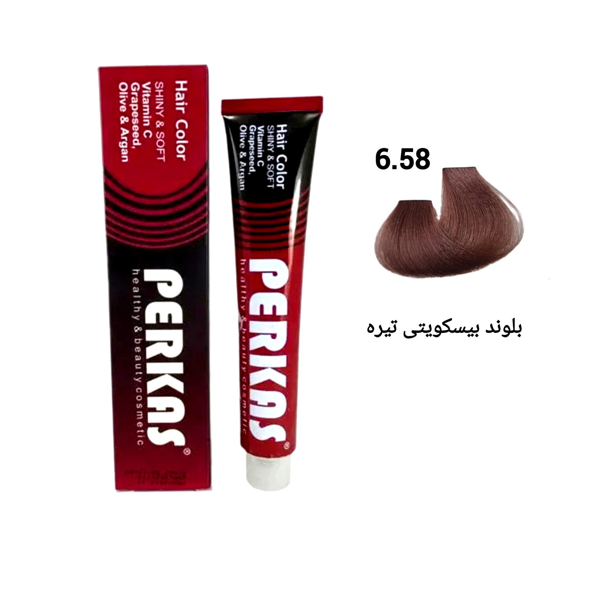 رنگ موی بلوند بیسکویتی تیره پرکاس شماره ۶.۵۸