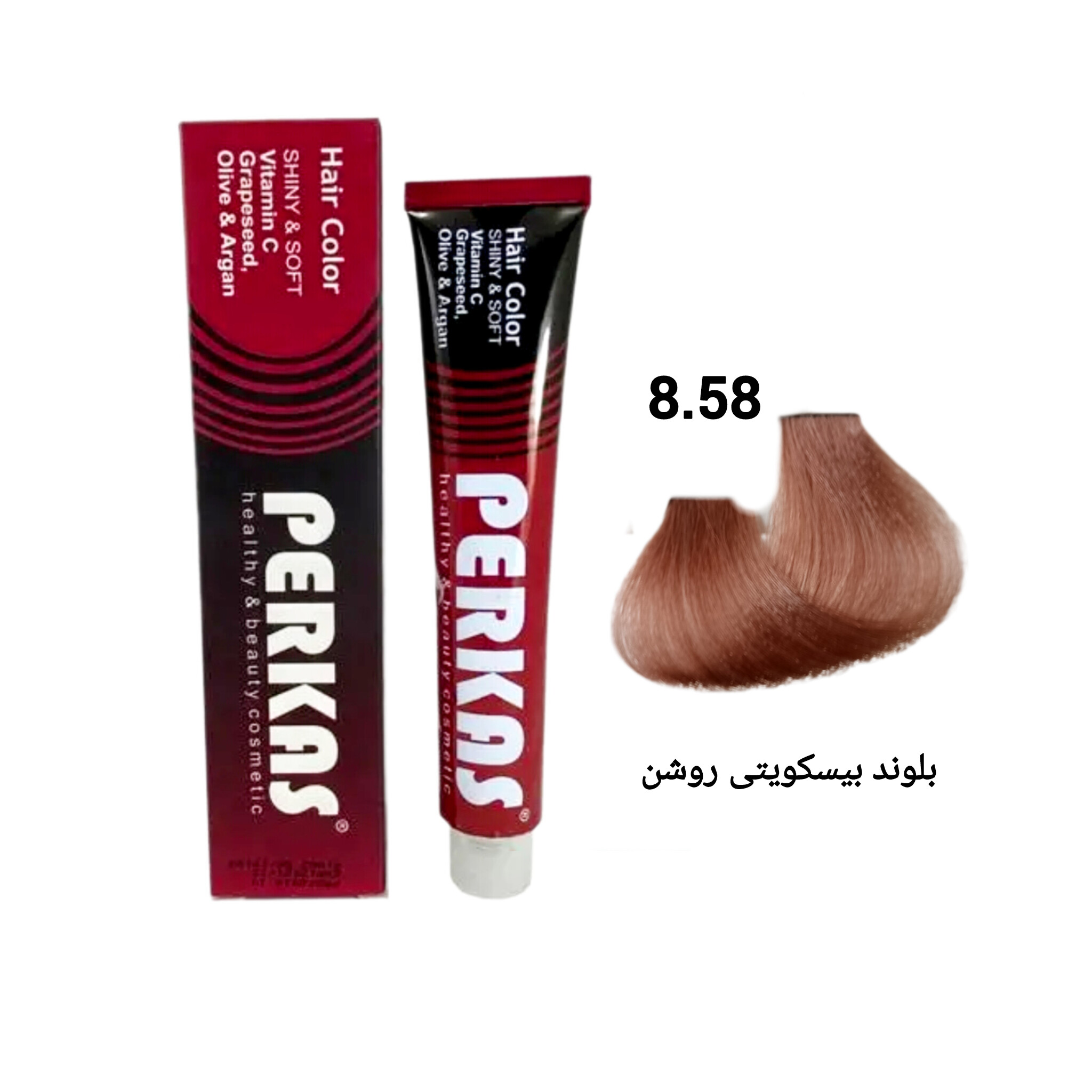 رنگ موی بلوند بیسکویتی روشن پرکاس شماره ۸.۵۸