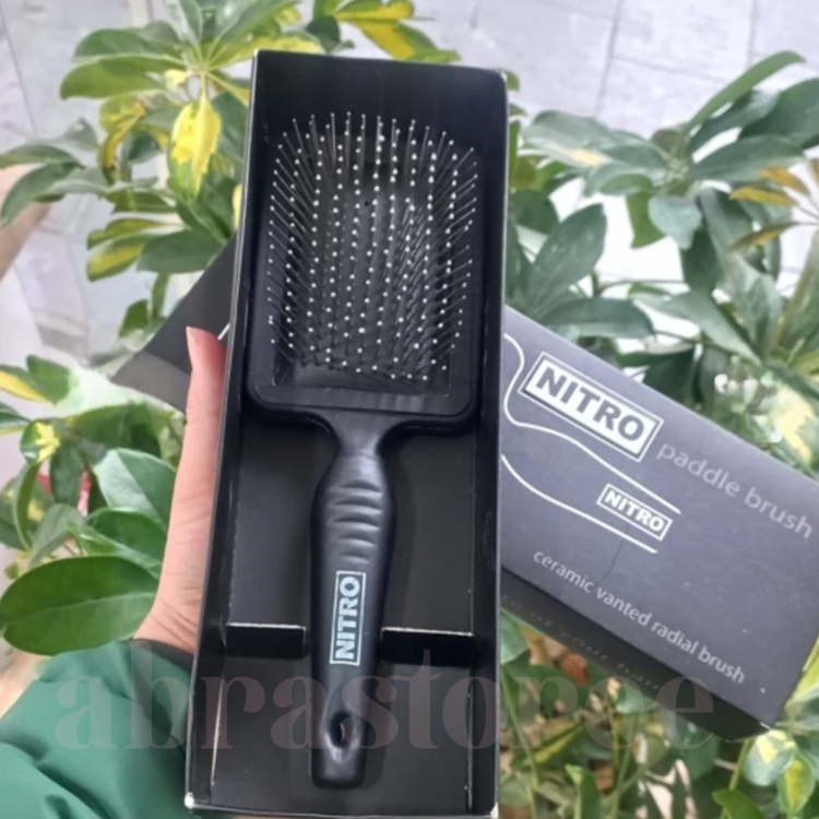 برس موی سر مشکی نیترو مدل Paddle Brush